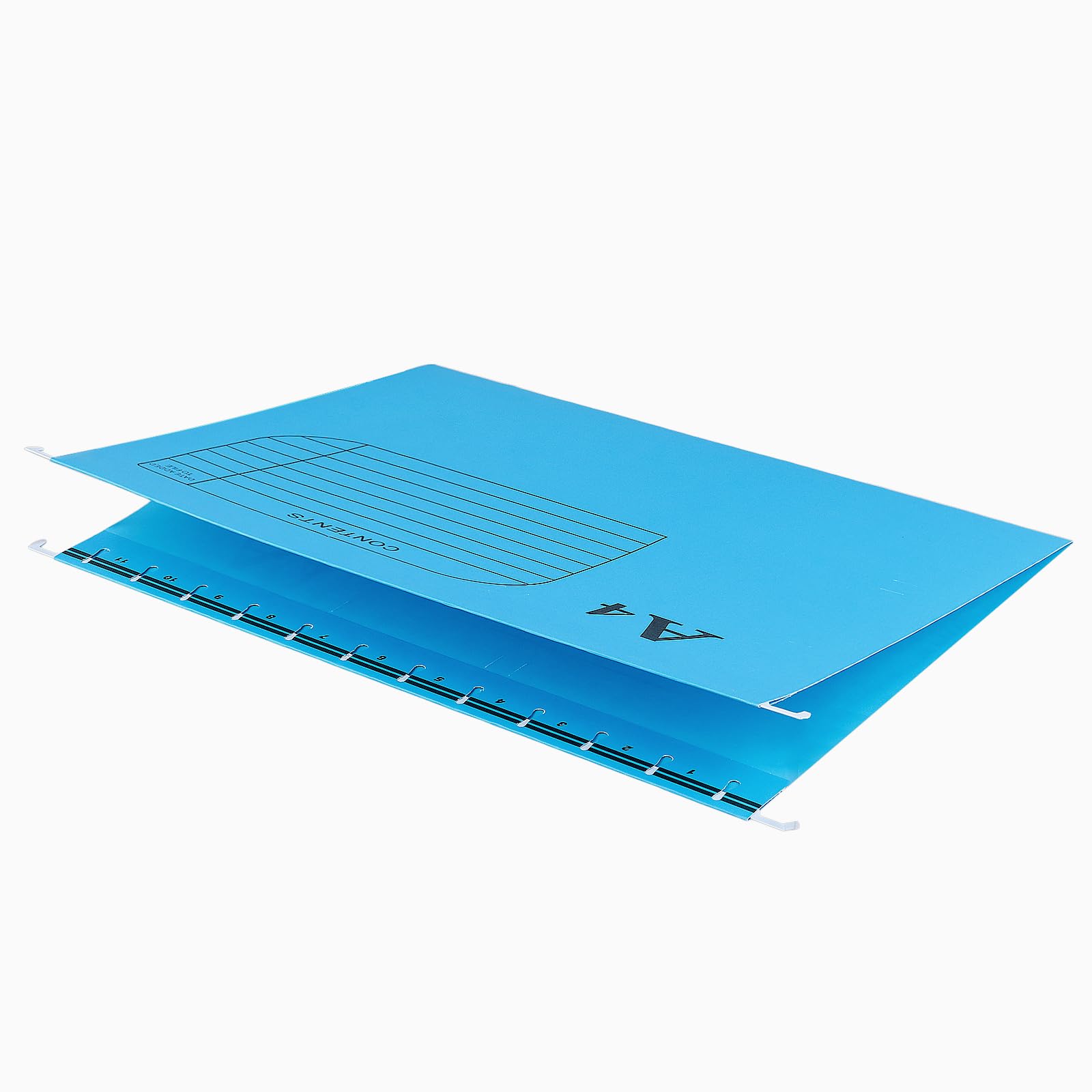 SINJEUN 40 cartelle sospese in formato A4, 4 cartelle portadocumenti da appendere, divisori per schedario per organizzare l'organizzazione, arancione, giallo, blu, verde