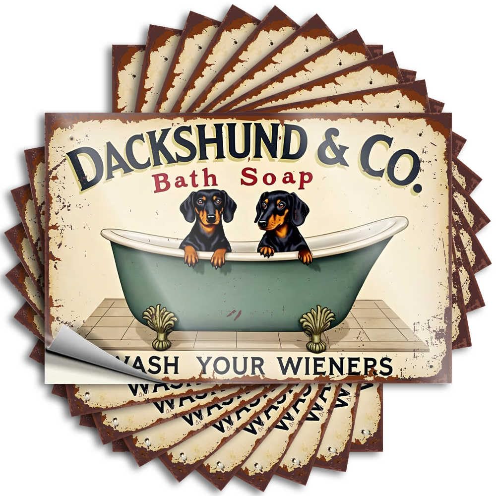 Saying Coffee, Darts Bumper Dachshund & Co. Bath Soap: Wash Your Wieners | Modern(8X12CM)