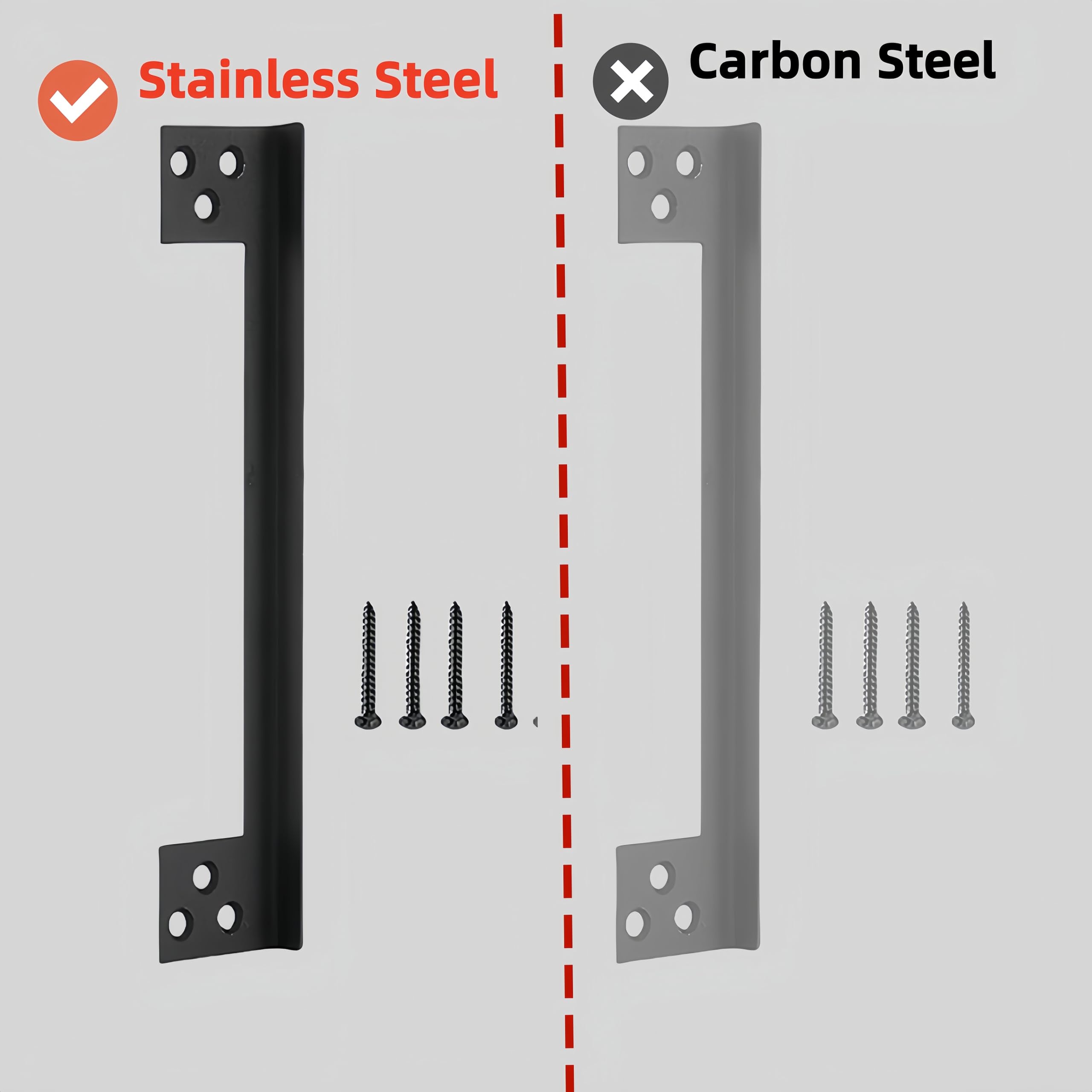 XYittkl 7 Inch Stainless Steel Door Guard Plate, Door Latch Shield, Outswing Door Security Protector, Lock Guard, Lock Cover to Block Access, Black (1 Pack)