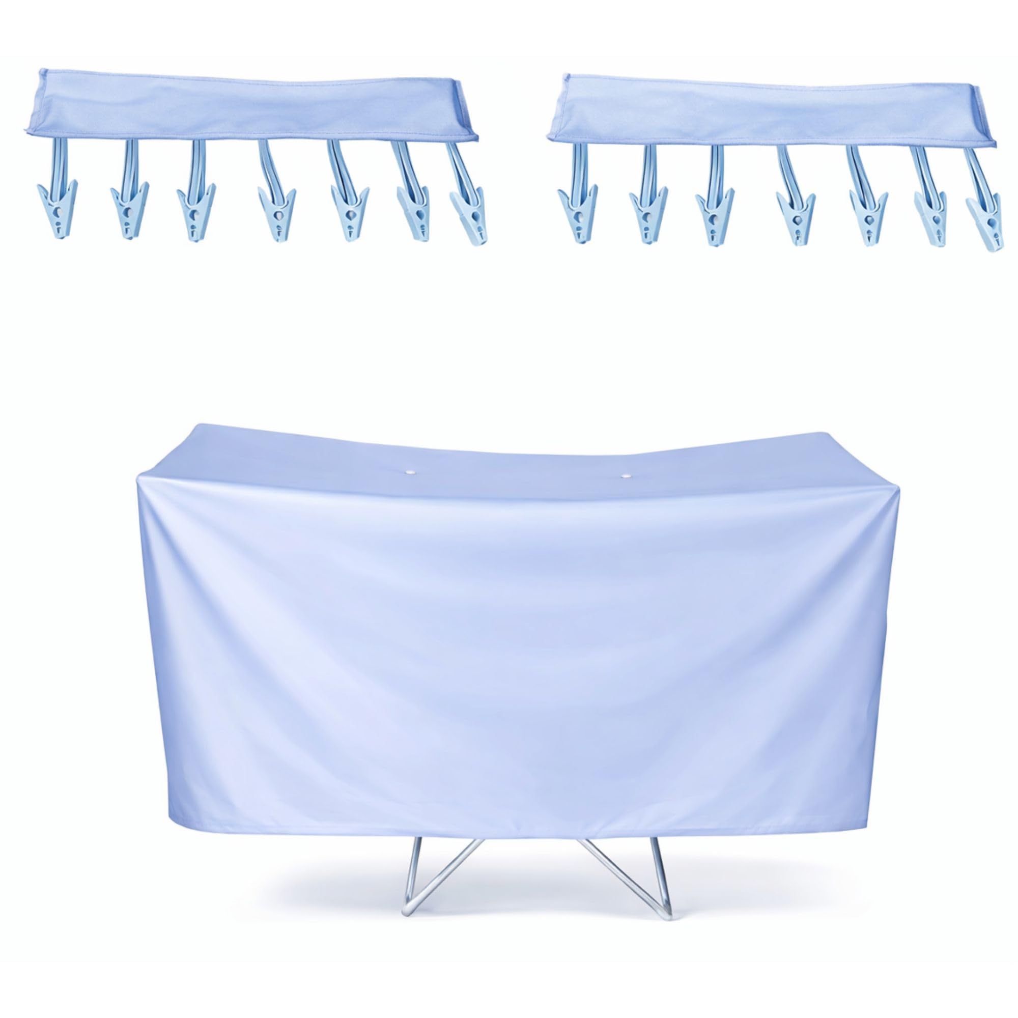Houszy Grey Rack Cover & 12-Peg Drying Hooks For 230W Electric Heated Foldable Clothes Dryers.