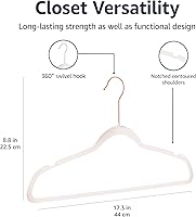 Vista 5 de Yaxa Basics Perchas de terciopelo delgadas antideslizantes para trajes, paquete de 50, rosa rubor/oro rosa