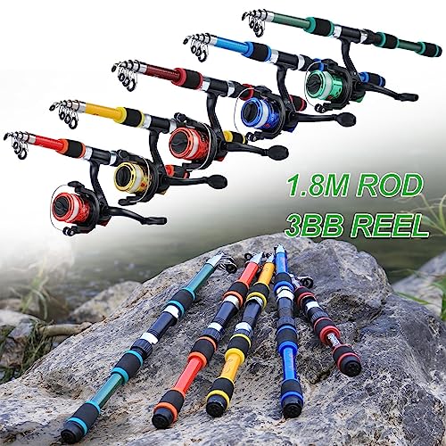 Kit de pesca de 1.8m para evitar enredos con carrete suave de 3 rodamientos 5