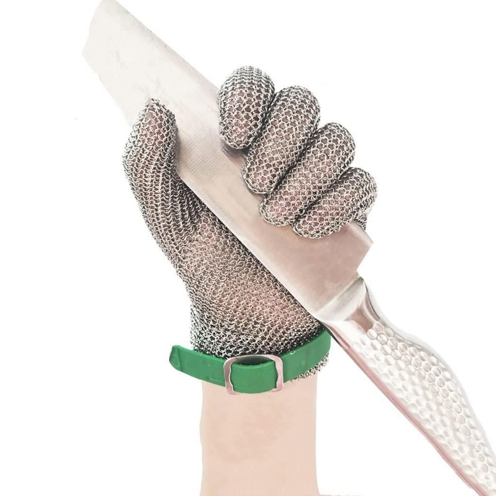 Guantes Anti-Corte Ajustables, Guantes de Trabajo de Alambre de Acero de Metal Pesado (Size : 2pcs/XXS)