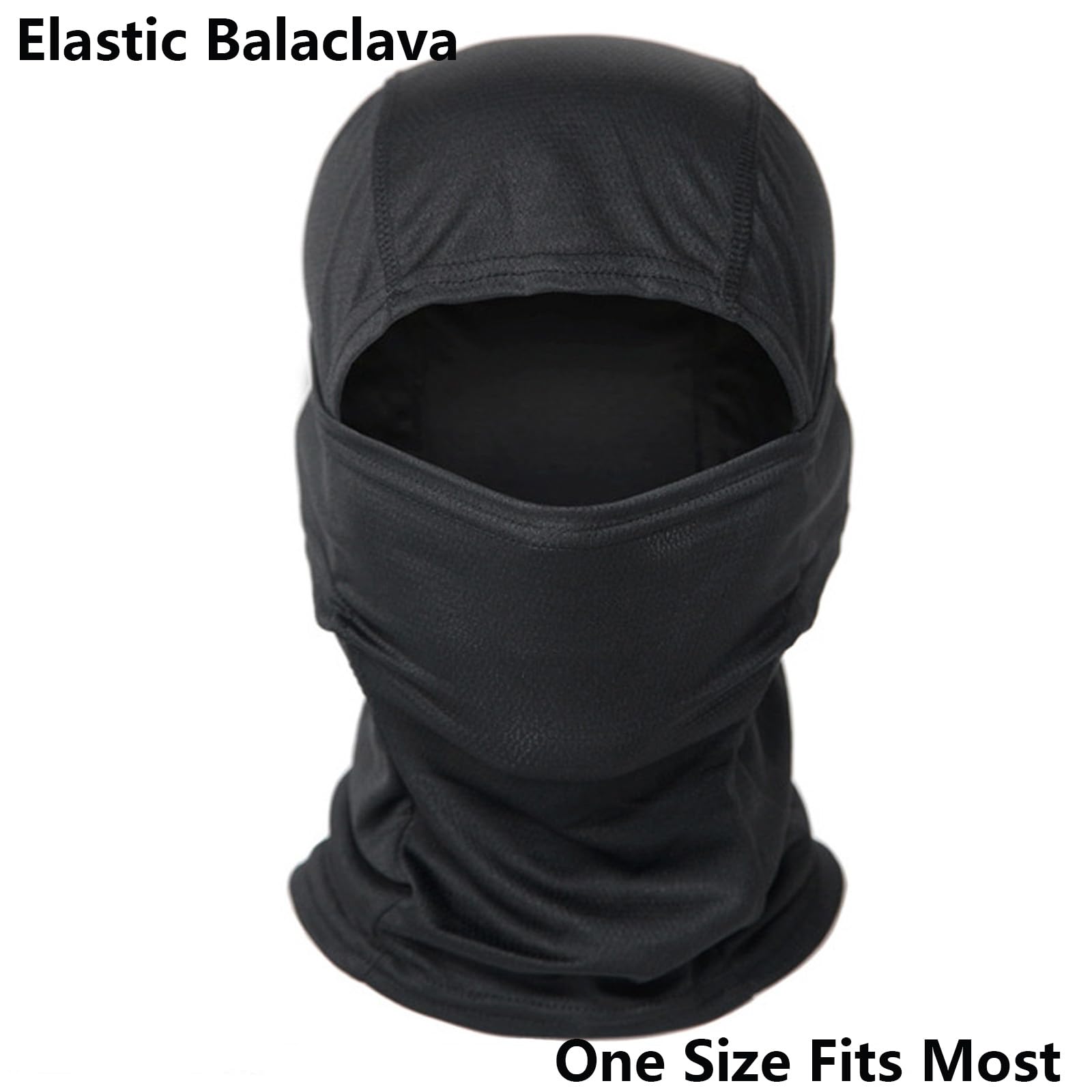 Traje táctico militar negro para airsoft hombre - Pantalones y camisa de combate con pasamontañas y guantes