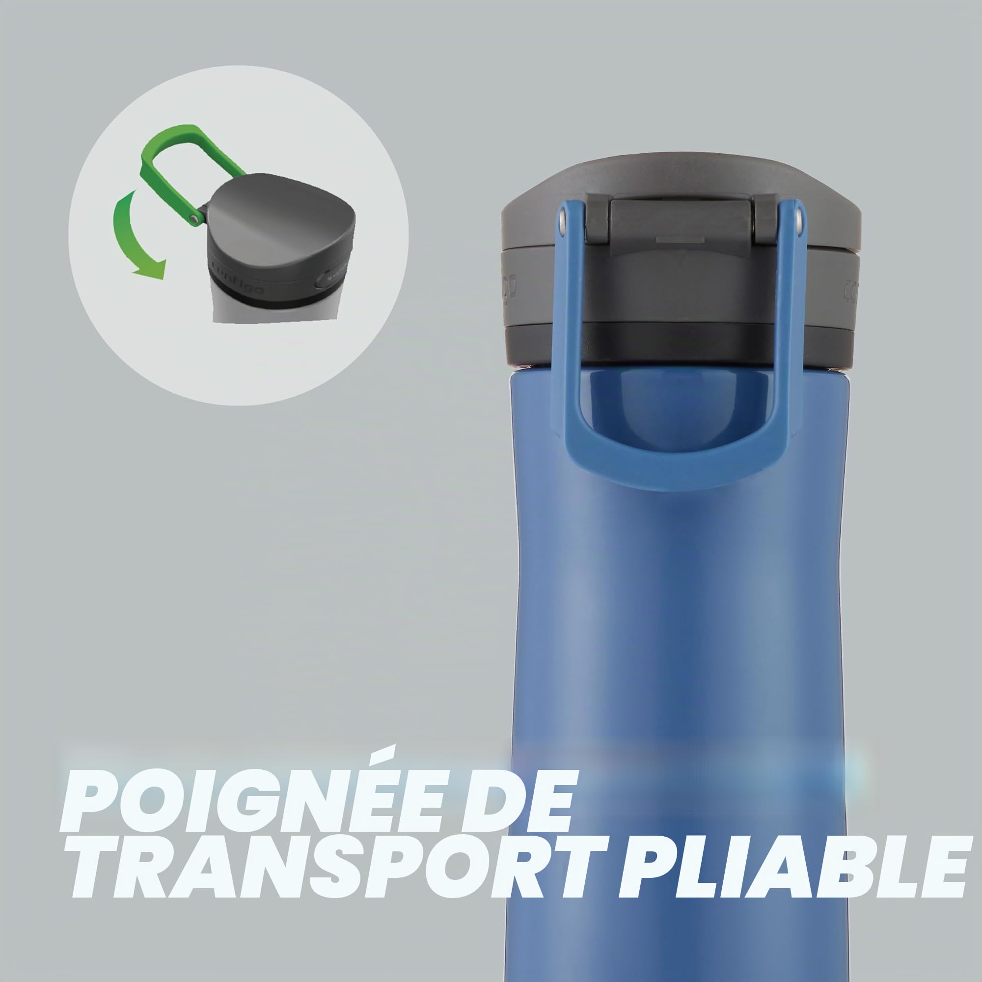 Contigo Jackson Chill Autopop Gourde Sport | Inox | Chaud 24h | 590ml