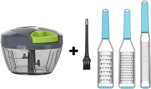 Chopper - Cortador de cebollas, cortador de cebollas, rallador de queso, cítricos, zester de limón, paquete de 3-304 de acero inoxidable