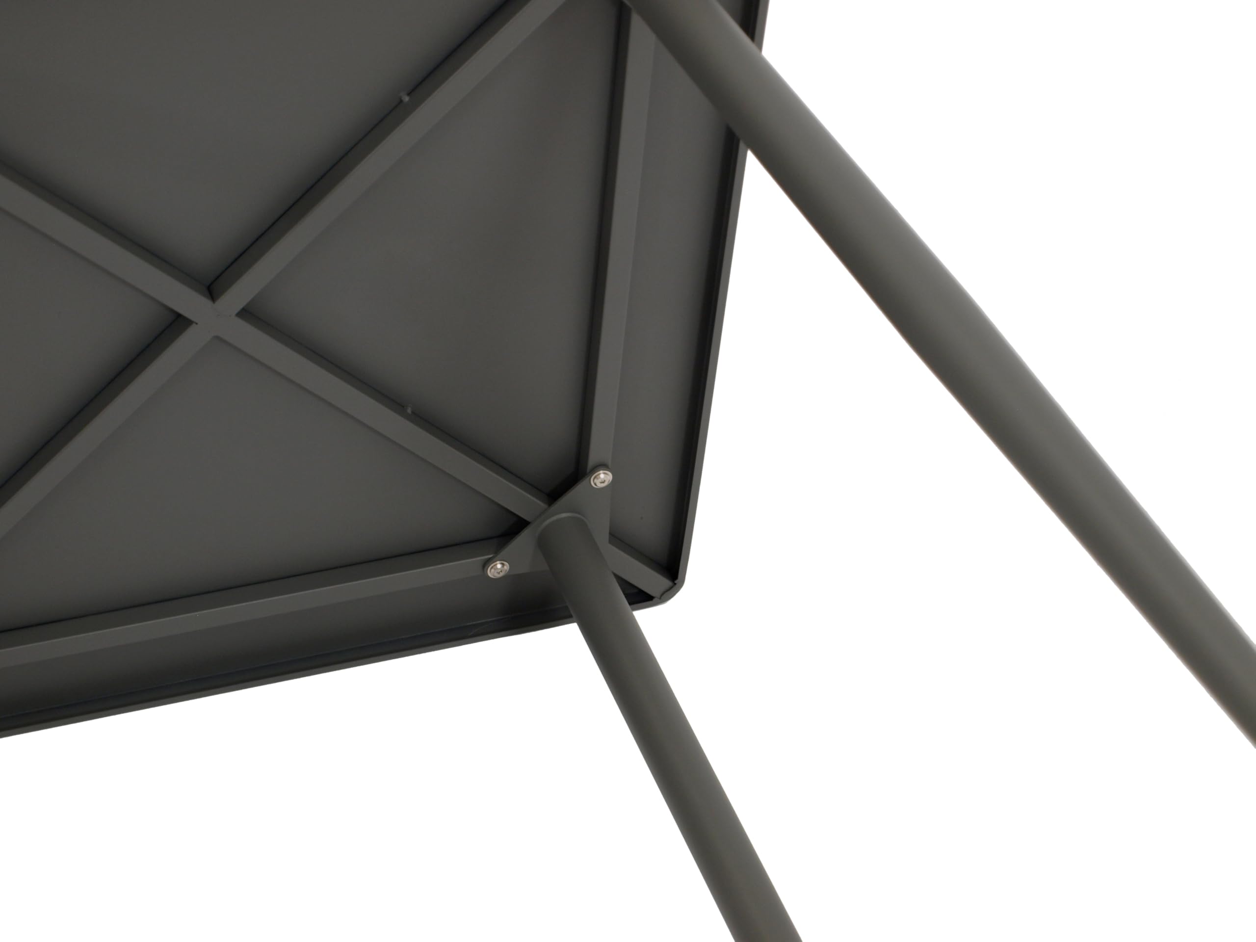 DEGAMO Bistrotisch Gartentisch Denver 70x70cm quadratisch, Metall/Stahl anthrazit, Indoor und Outdoor