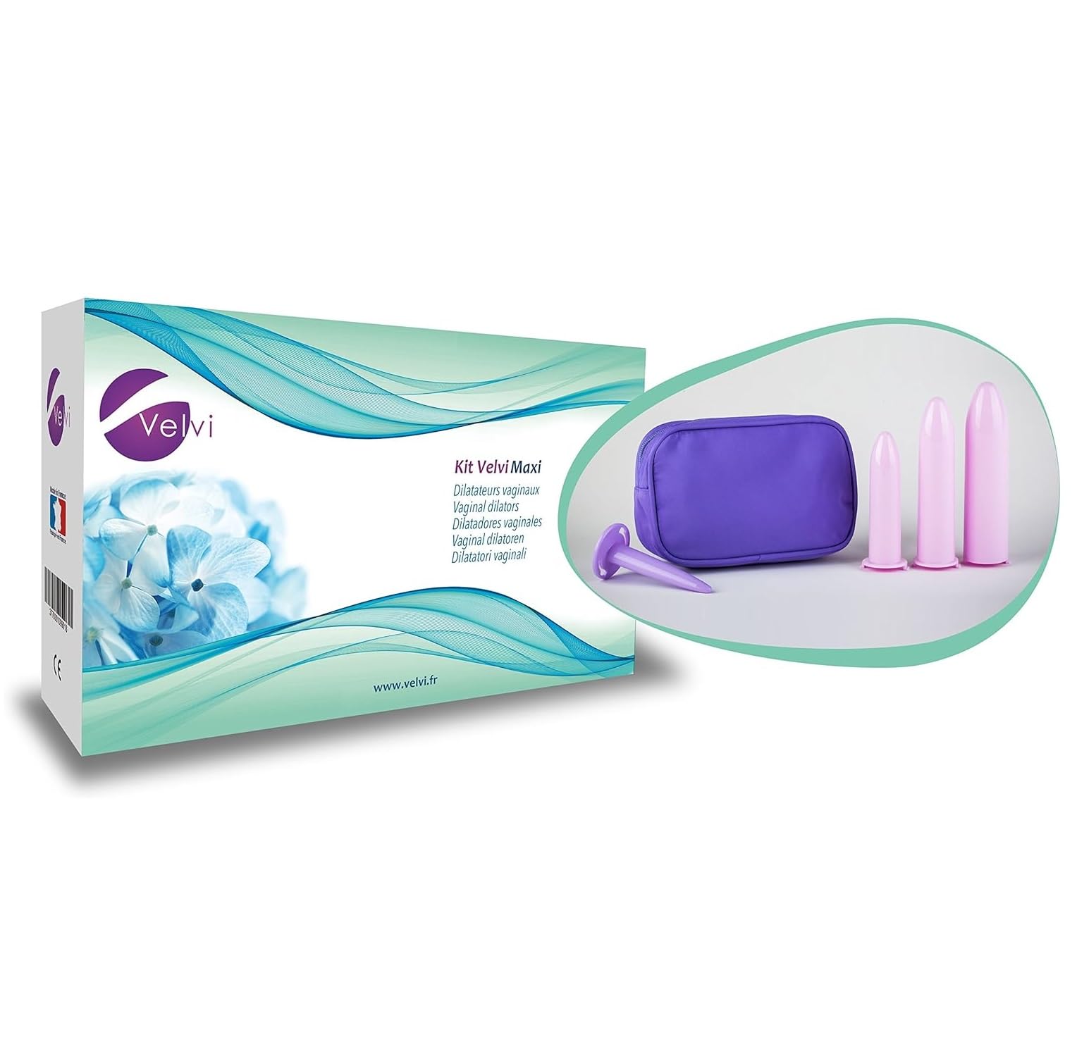Med Italia Service - Vaginaldilatatoren zur Linderung von Beckenschmerzen bei Vaginismus oder Vulvodynie - Kit mit 3 Einheiten (VELVI MAXI)
