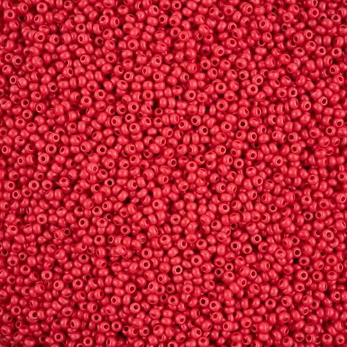 Czech Seed Beads 10/0 Terra Intensive Red Matte - 500g | Vibrant Red Seed Beads for Jewelry Making | Ideal 10/0 Seed Beads for Creative Crafts