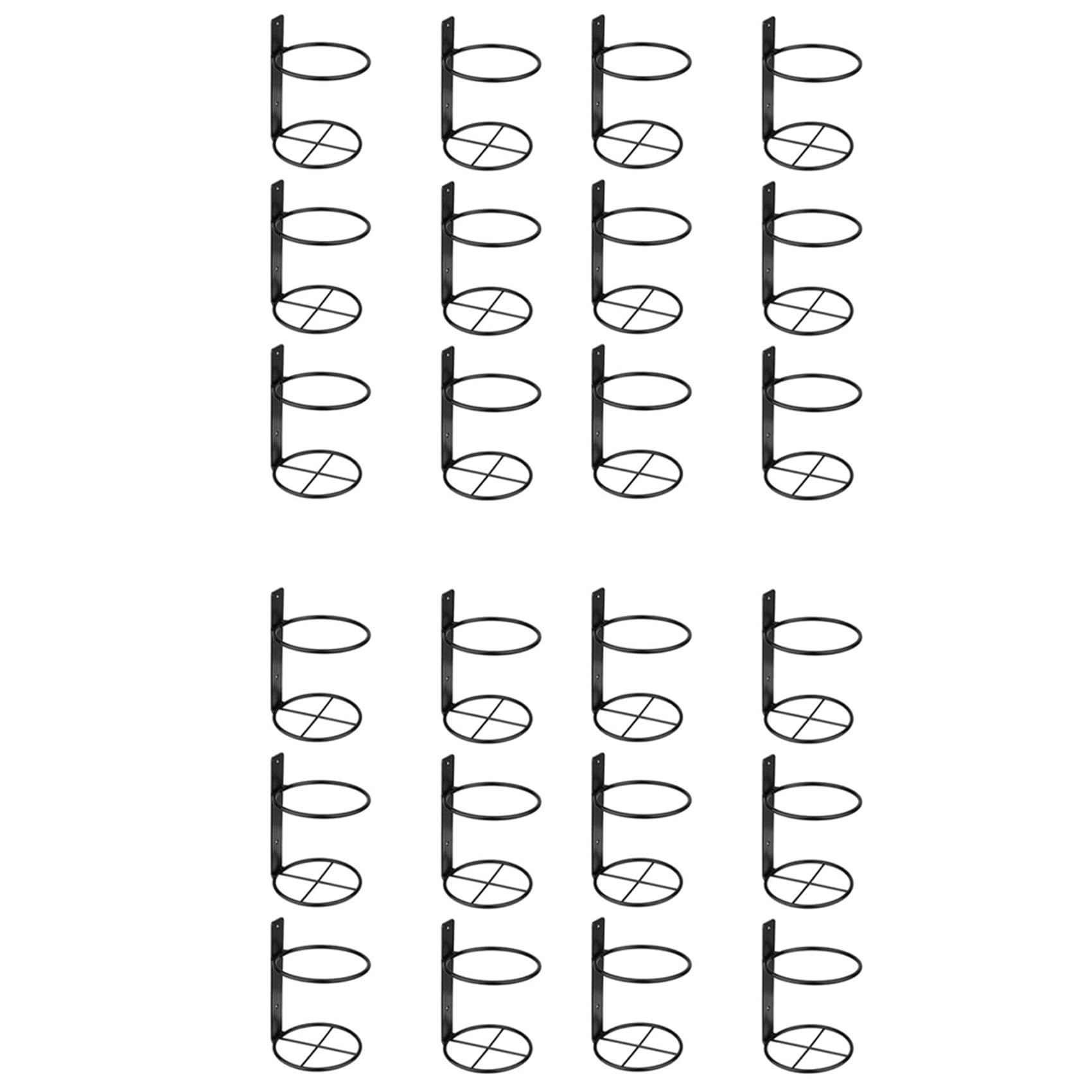 Hndhbfgrt Wine Wall Holder, 24 Pack Wall Mounted Wine Rack, Metal Wine Bottle Display Holder