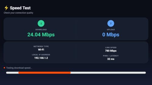 Internet Speed Test: Fast Wi-Fi & Network Analyzer - Check Download, Upload, Ping, IP Address & Link Speed – vue 3