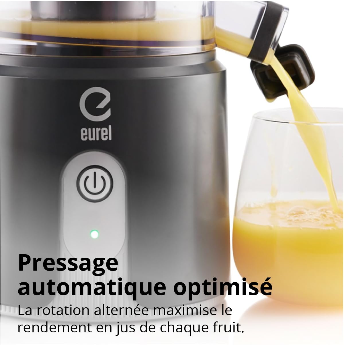 EUREL OA42 Presse agrume electrique – Presse agrumes sans fil et rechargeable – Presse orange electrique automatique, sans BPA, noir
