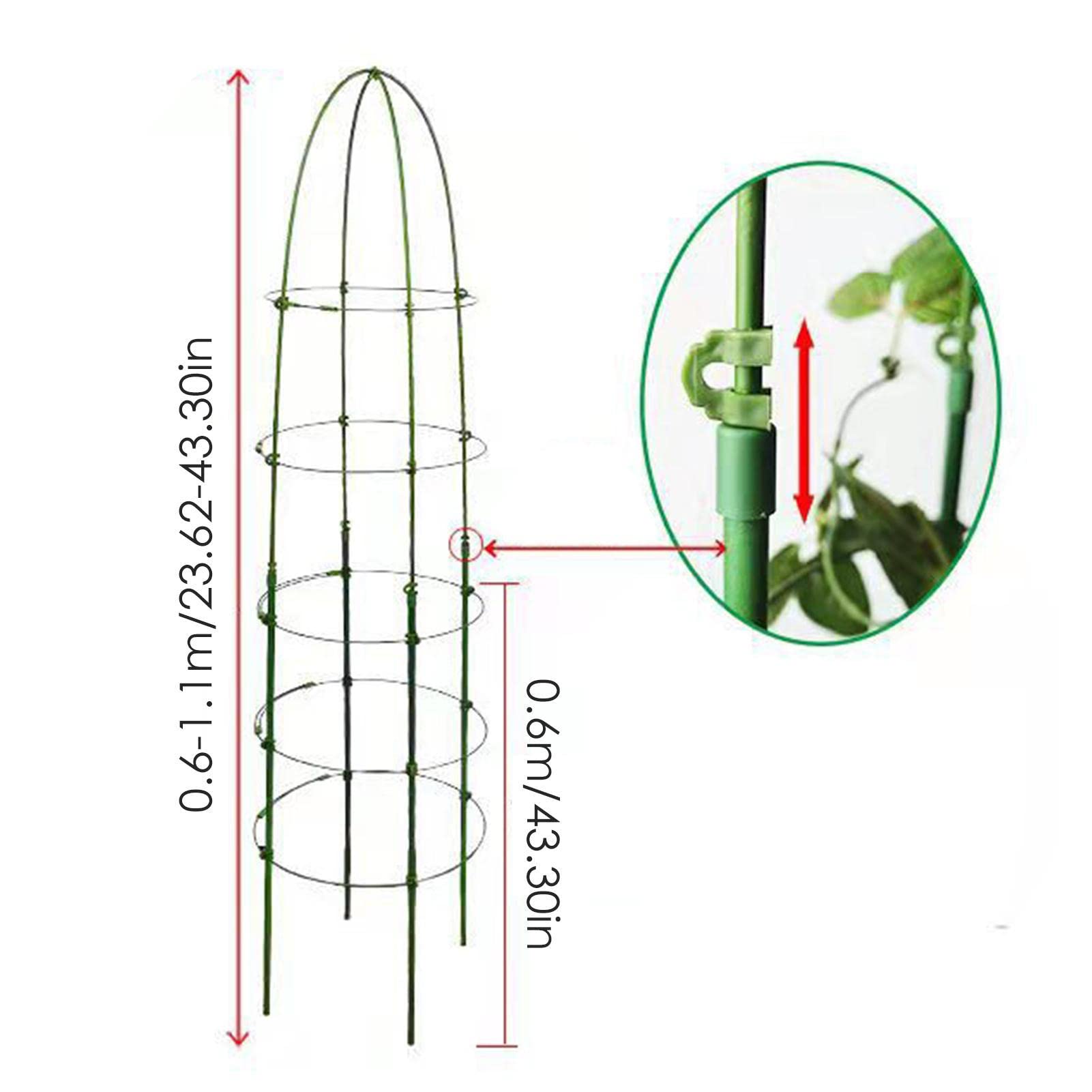 Amazon.co.jp: ミニオベリスク トレリス 簡単組立式 高さ自由調整可能