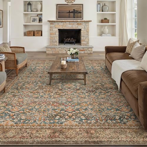 PureCozy Vintage Rot Teppich 240x300cm Waschbar rutschfest für Wohnzimmer Schlafzimmer Balkon KüChe Esszimmer BüRo Flach Retro Groß Teppiche Indoor Modern Weicher Kurzflor Carpet PureCozy Vintage Rot Teppich 240x300cm Waschbar rutschfest für Wohnzimmer Schlafzimmer Balkon KüChe Esszimmer BüRo Flach Retro Groß Teppiche Indoor Modern Weicher Kurzflor Carpet