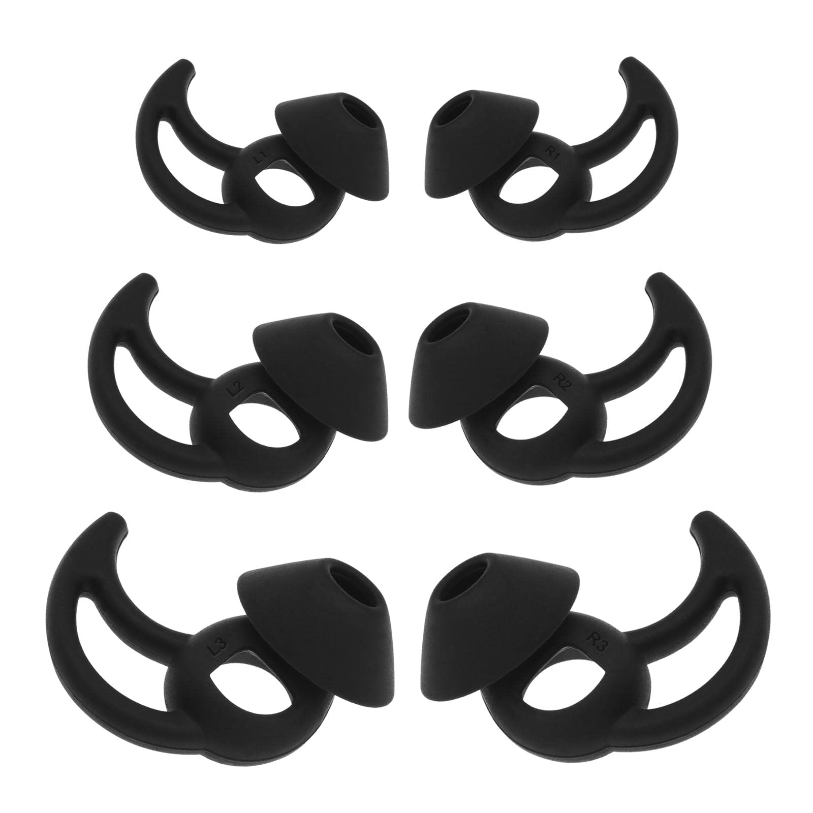 EMSea - 3 Paires D'Embouts En Silicone Avec Ailettes Pour Écouteurs Bose QuietComfort Et Sport | Tailles S, M, L | Confort Anti-Chute