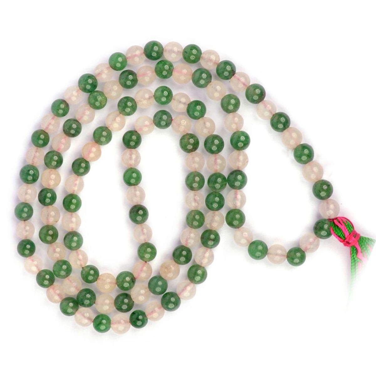 Crystu Natural Rose Quartz with Green Jade Mala/Necklace Semi Precious Crystal Stone 6mm 108 Beads Jap Mala for Reiki Healing Crystal Stones (Color : Green & Pink) (B08SJCG28Y) Amazon Price History, Amazon Price Tracker