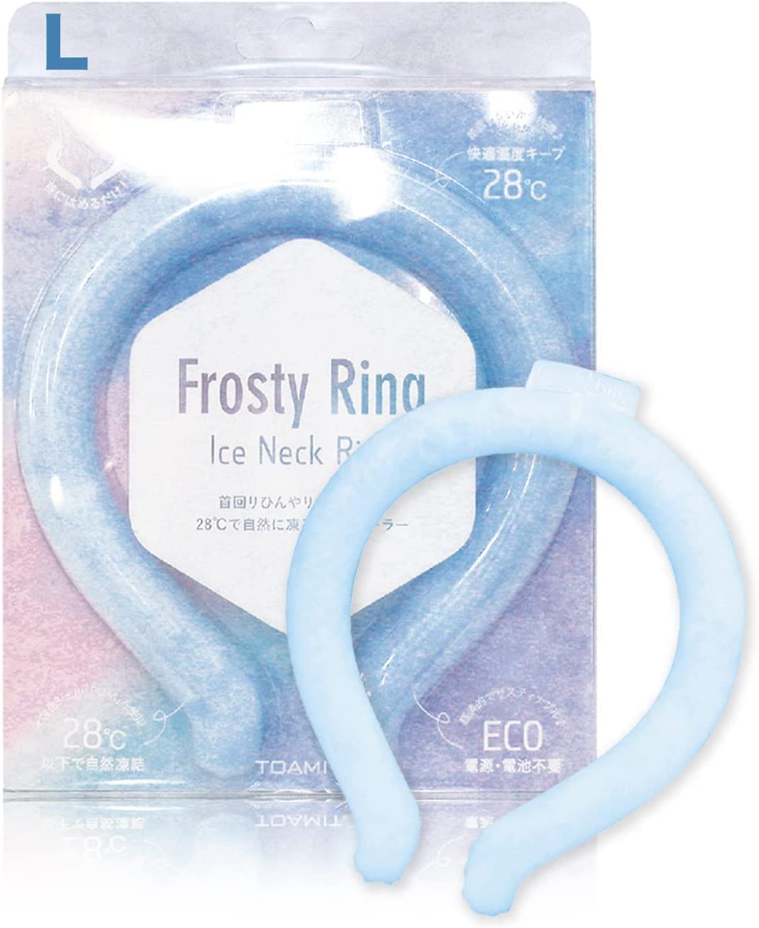 18°ICEネック用 クールリング  アイスリング　Lサイズ　ブルーチェック Amazon.co.jp: フロスティリング アイスネックリング ネック