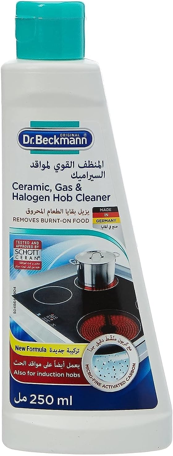 Dr. Beckmann Ceramics, Gas & Halogen Hob Cleaner Removes Burnt on