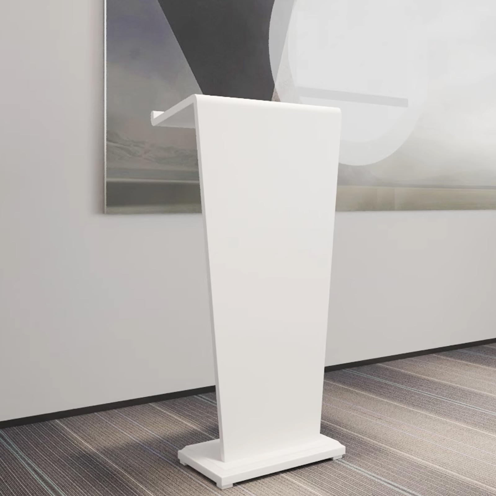 DUANHOZ Reception Desk with Drawers, Solid Wood Podium Stand for Classroom Salon Lobby Retail Checkout Counter