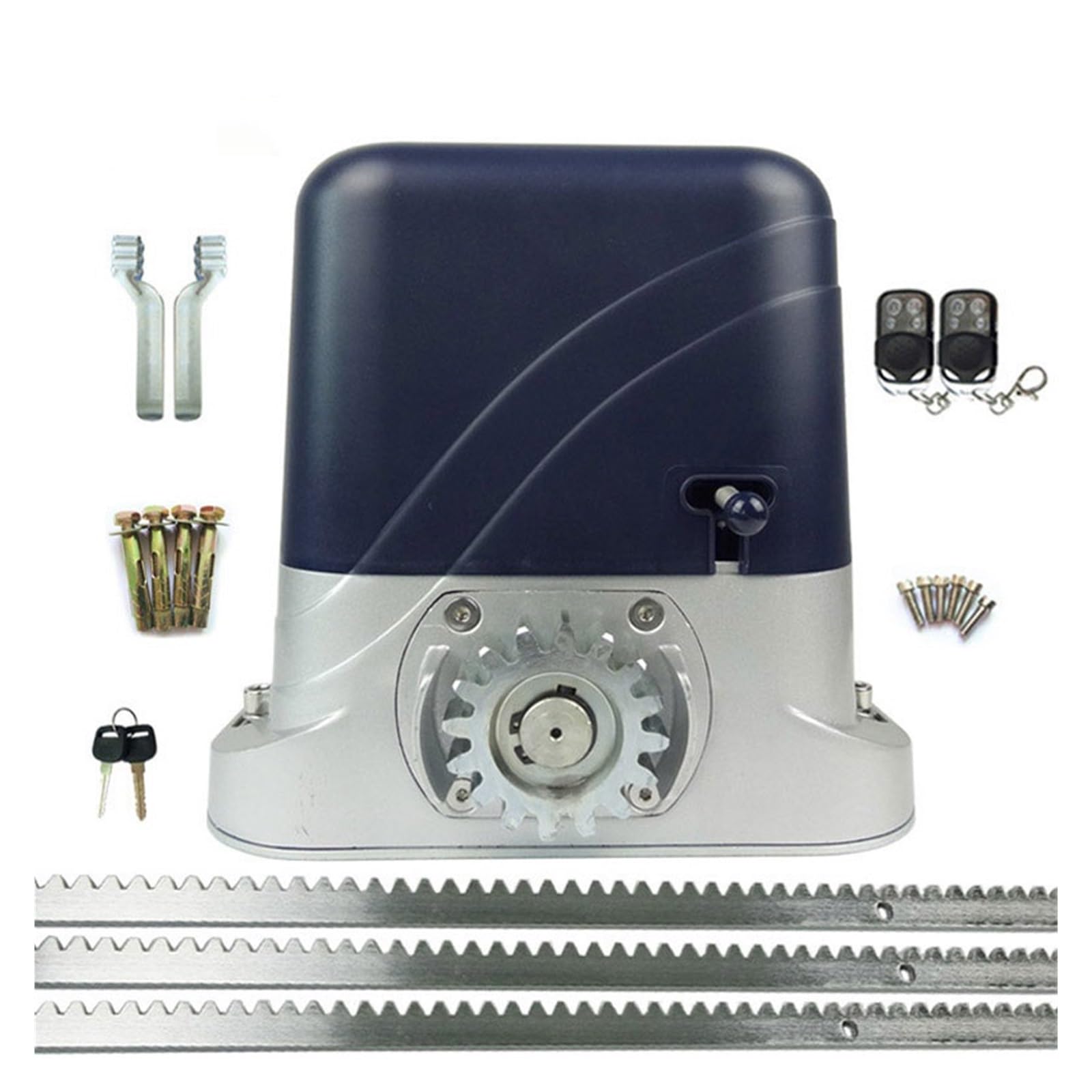Automatyczne Samozamykacze, Dom przemysłowy AC220V/110V 500-1300kg Automatyka Automatyczny elektryczny silnik do otwierania bramy przesuwnej z 4m stalowym stojakiem(AC220V 800kg)