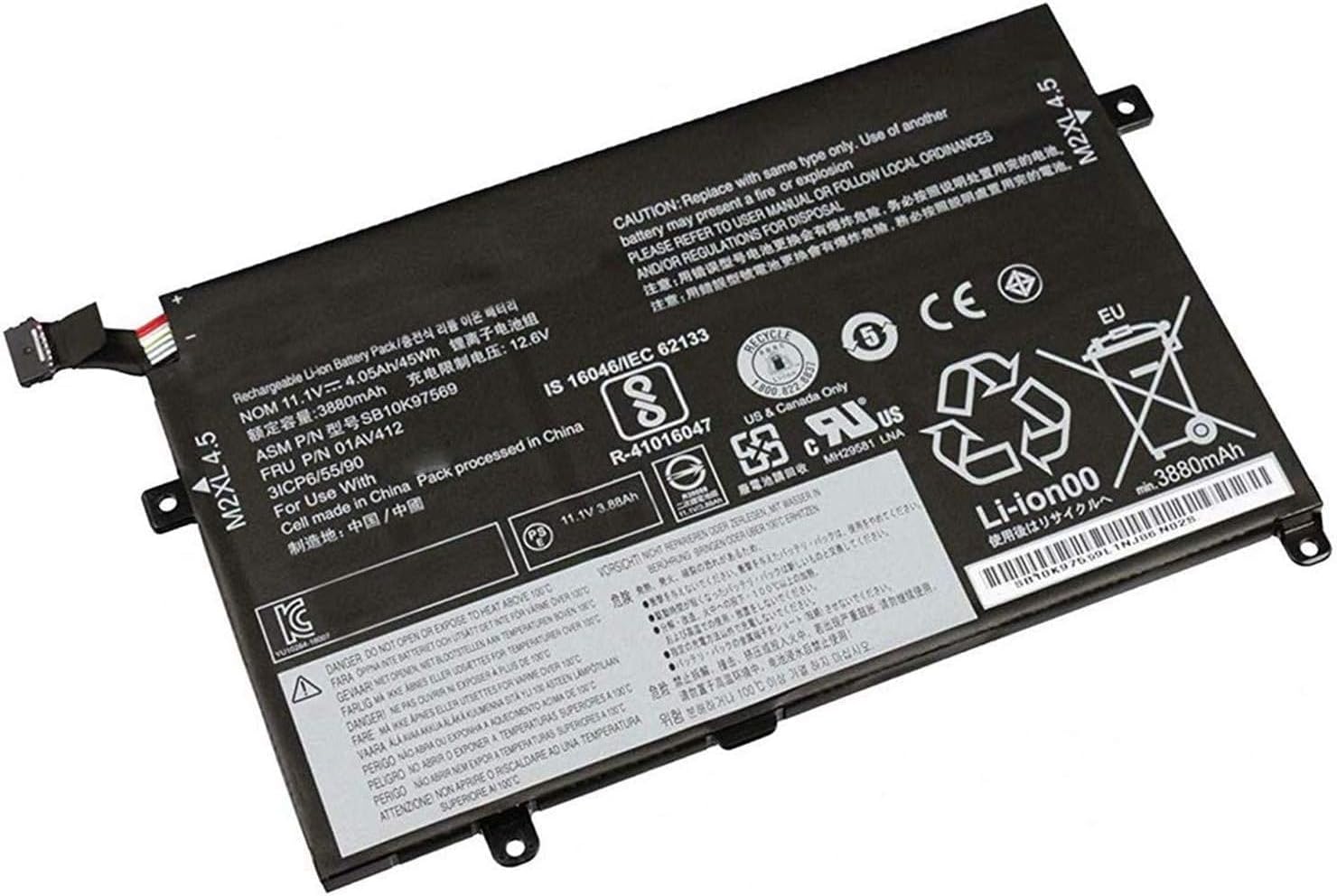 01AV413 SB10K97570 SB10K97569 01AV412 01AV411 SB10K97568 Laptop Battery Replcement forLenovo ThinkPad E470 E470C E475 Series (11.1V 45Wh)