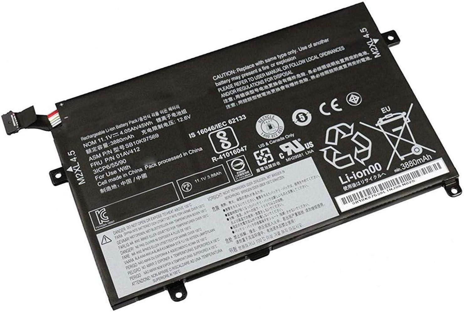 Batterie 01AV411 pour Lenovo ThinkPad E470 E475 de 45Wh 4110mAh - 3