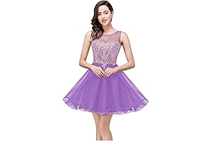 Syys Lace Appliqué Homecoming Dress with Rhinestones