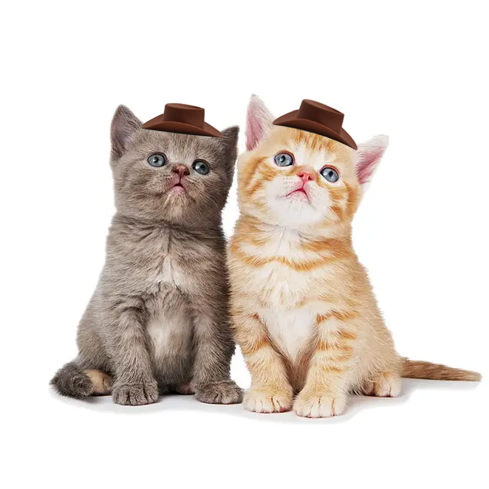 20 Pieces Mini Western Cowboy Hats Cowgirl Hat Plastic Miniature Doll Hats Tiny Cowboy Hats Party Pack for Crafts Cowgirl Party Decorations - Image 3