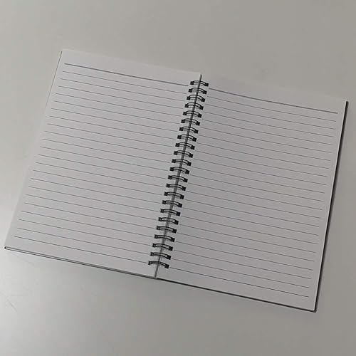 Miniatura 4 de YUREE Cuaderno de espiral A5 forrado, papel grueso de 3.53 ozm y cubierta rígida de estraza, 60 hojas (120 páginas), 8.35 x 5.9 pulgadas, azul