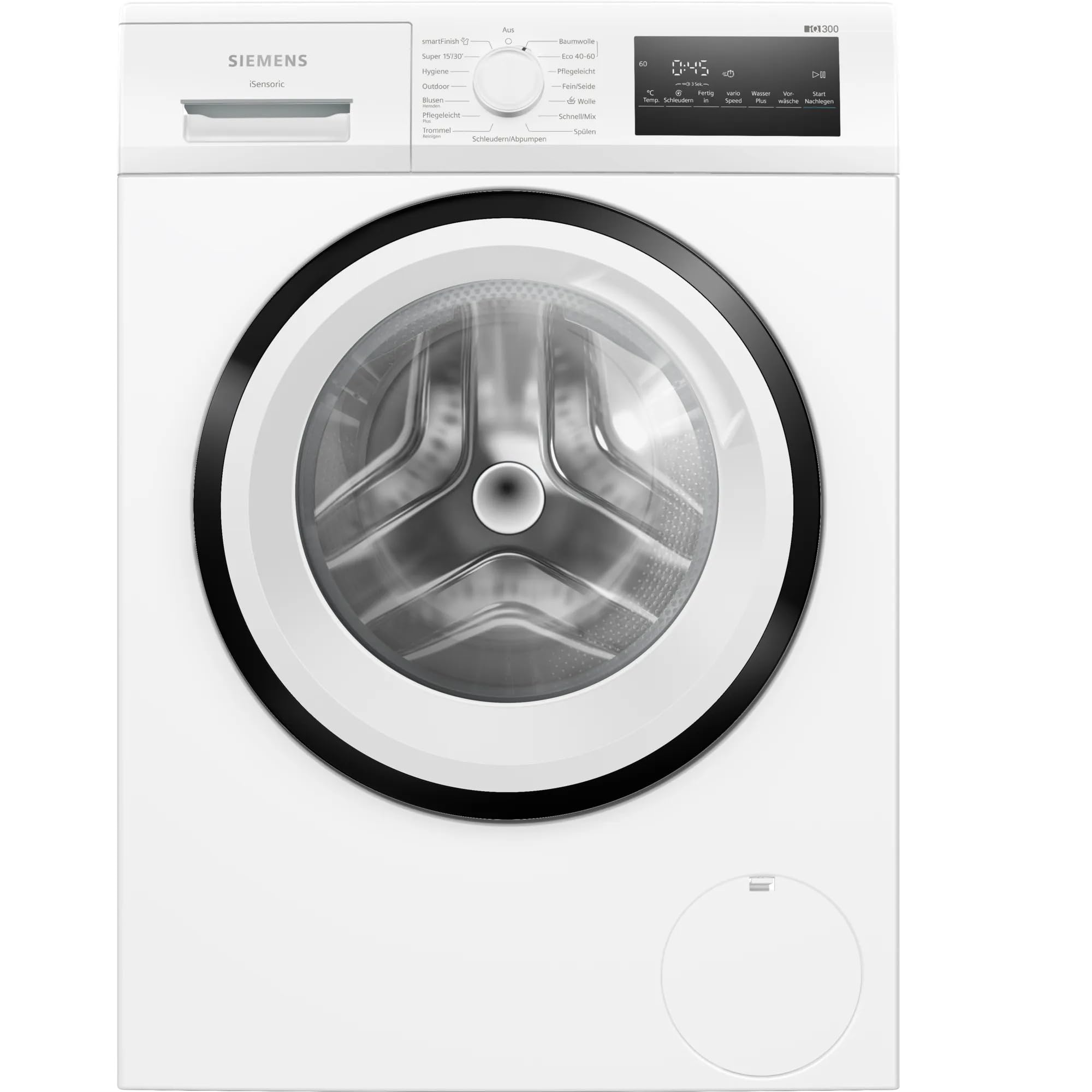 Siemens WM14VG44 - Lavatrice iQ800 con caricamento frontale da 9 kg, 1400 giri/min, SpeedPack XL, sistema antimacchia, display TFT multiTouch bianco, 60 cm