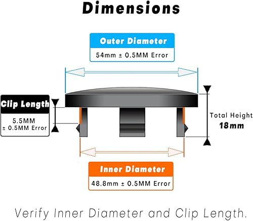 Miniatura 2 de GTownWorks - Tapacubos centrales de rueda de 2.126 in 2.13 pulgadas para OZ Racing Chrono M514 PZ405-T0671, 4 tapacubos centrales de repuesto para