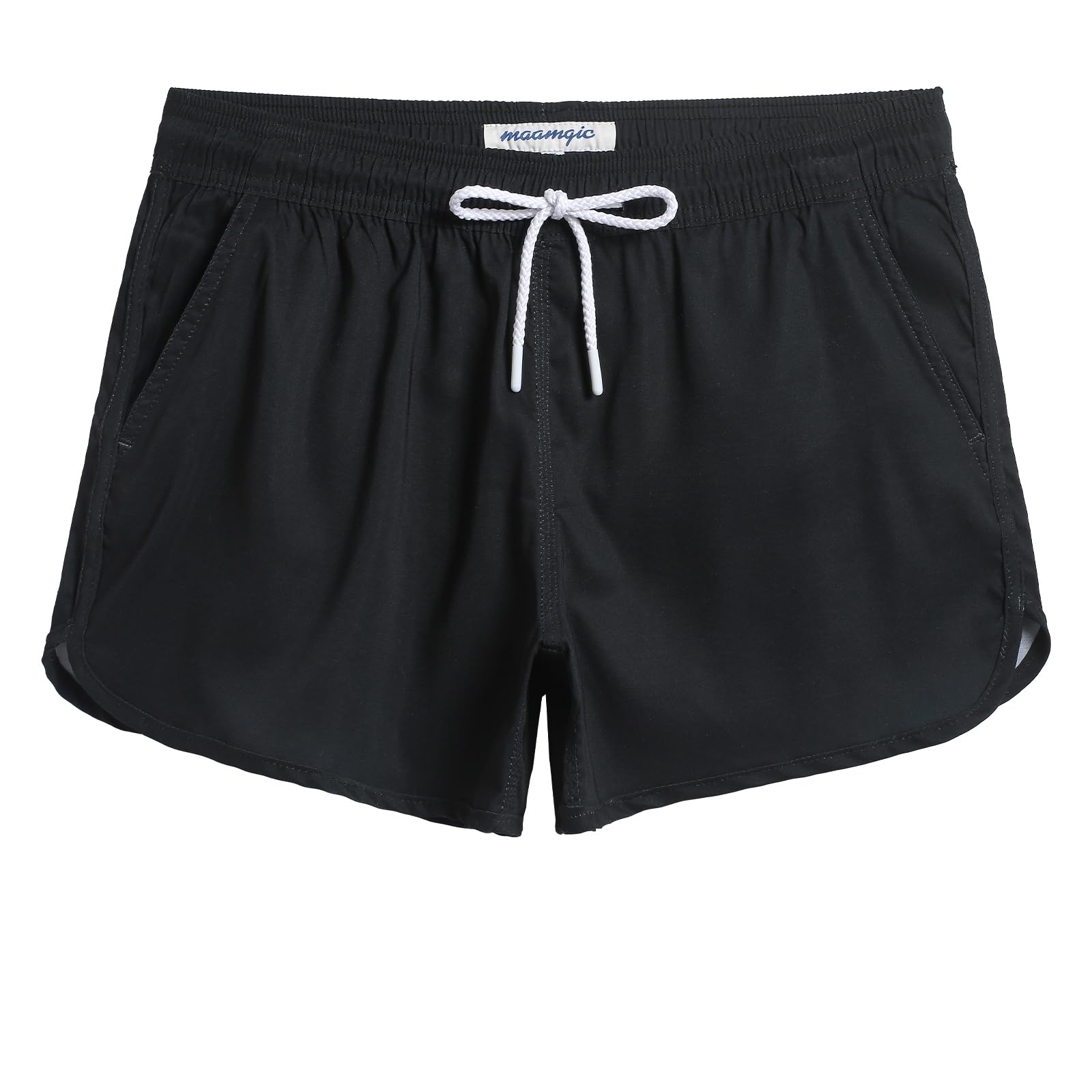 maamgic Swim Shorts Women 3.5" Quick Dry Board Shorts Stretch Swimming Shorts Vintage Bathing Suit Shorts with Pockets