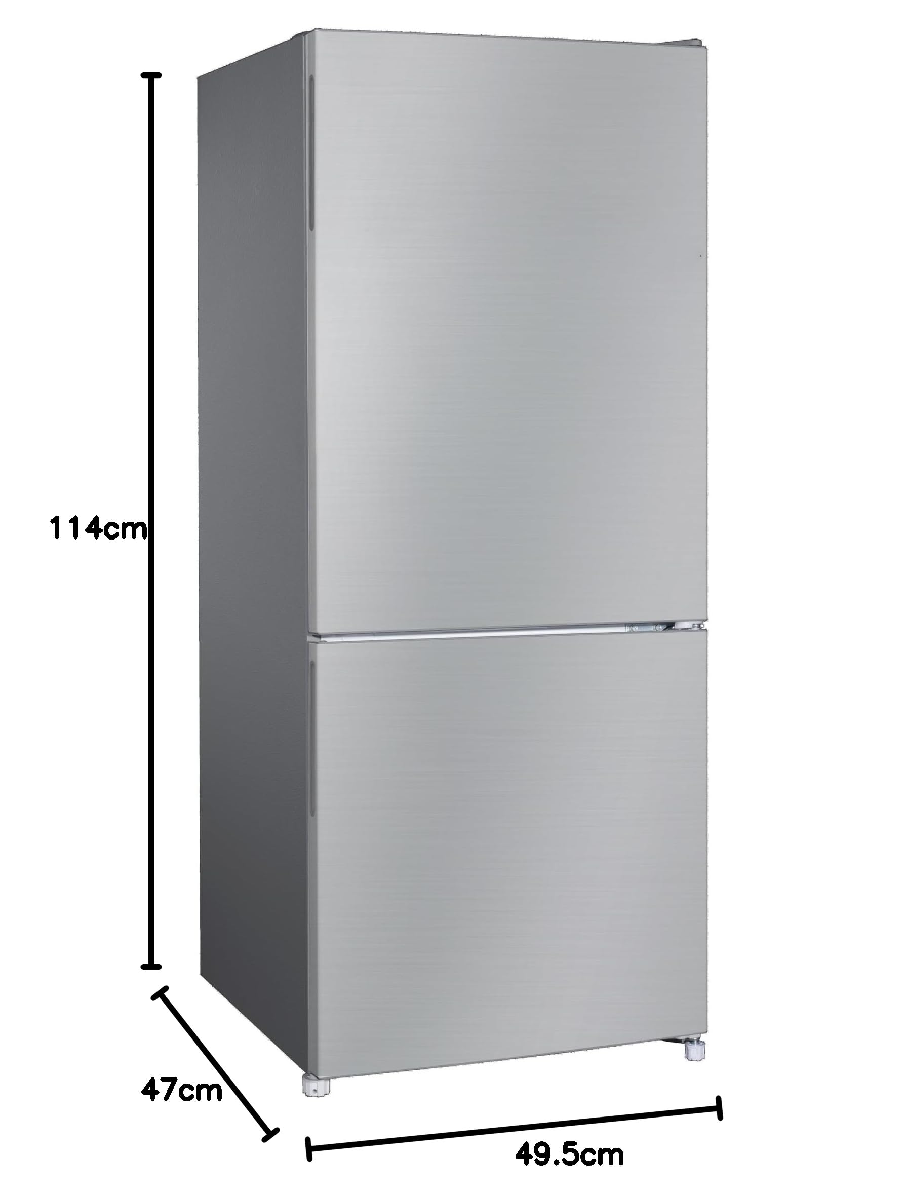 PKM KG117ES lodówko-zamrażarka | srebrne wzornictwo | 114 cm | chłodzenie 87 l | 30 litrów zamrażania | 39 dB | oświetlenie LED | wolnostojąca