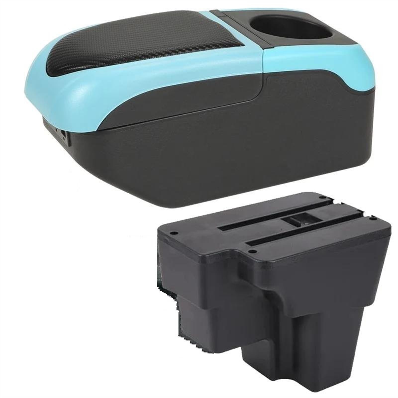 NMJLQW Storage Rack Car Decorative Styling Center Console Multifunctional Storage Box South America For STONIC For Rio Lx For Cerato(Black Blue)