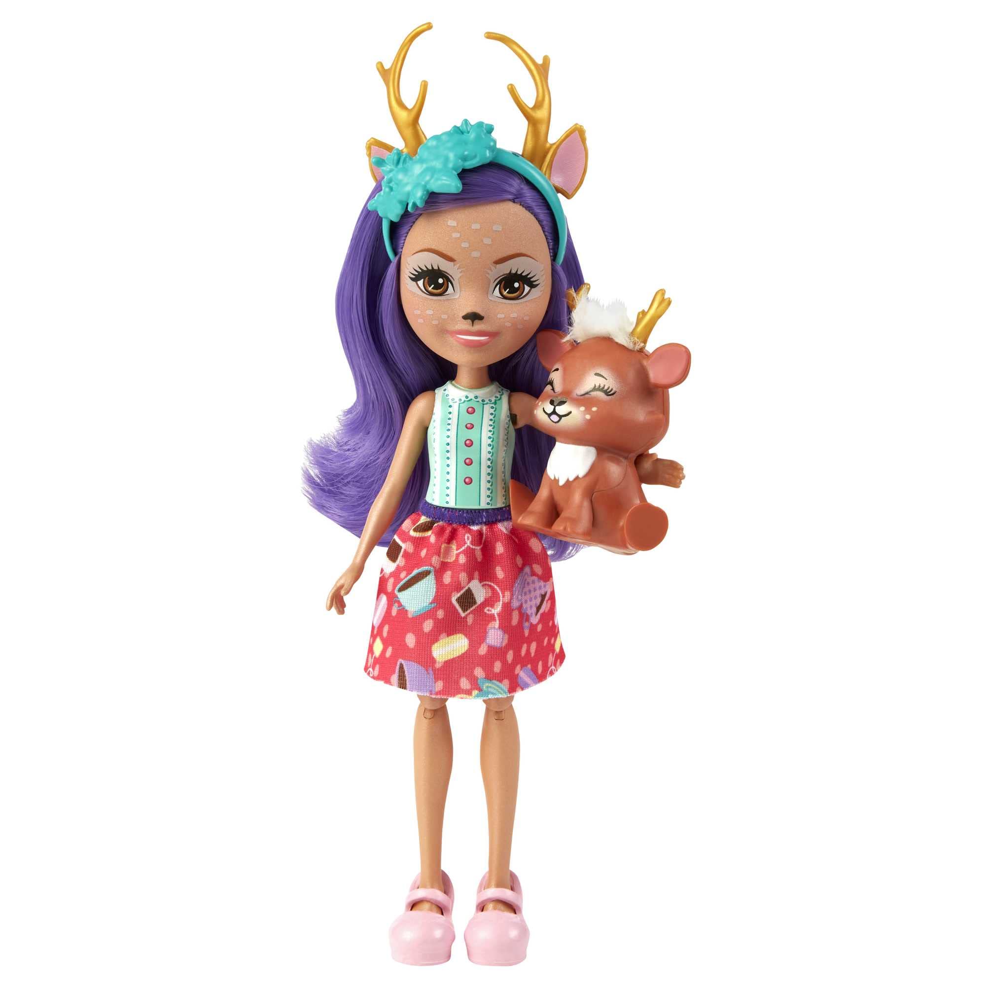 Enchantimals Tasty Tea Party Playset, 15+ Piece Playset with Danessa Deer and Bree Bunny dolls (6-in), Multicoloured, Unique size - Image 2