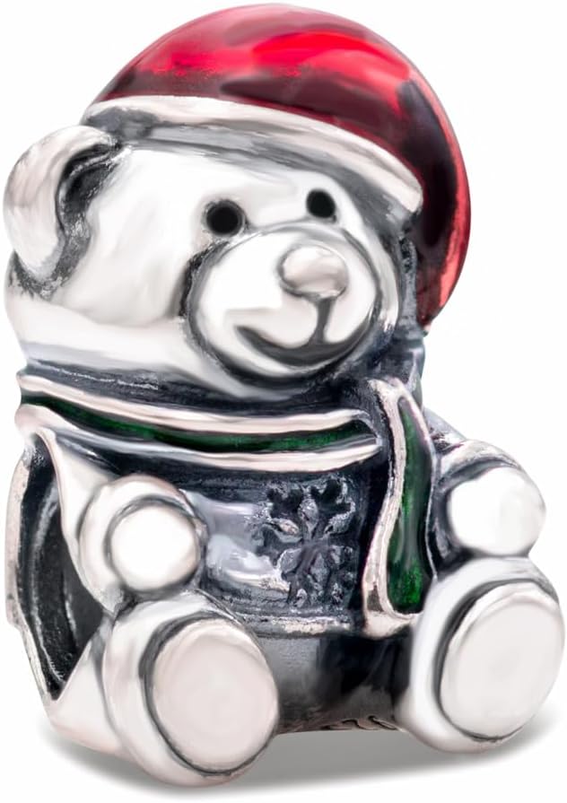 PANDORA 791391enmx Christmas Bear Charm