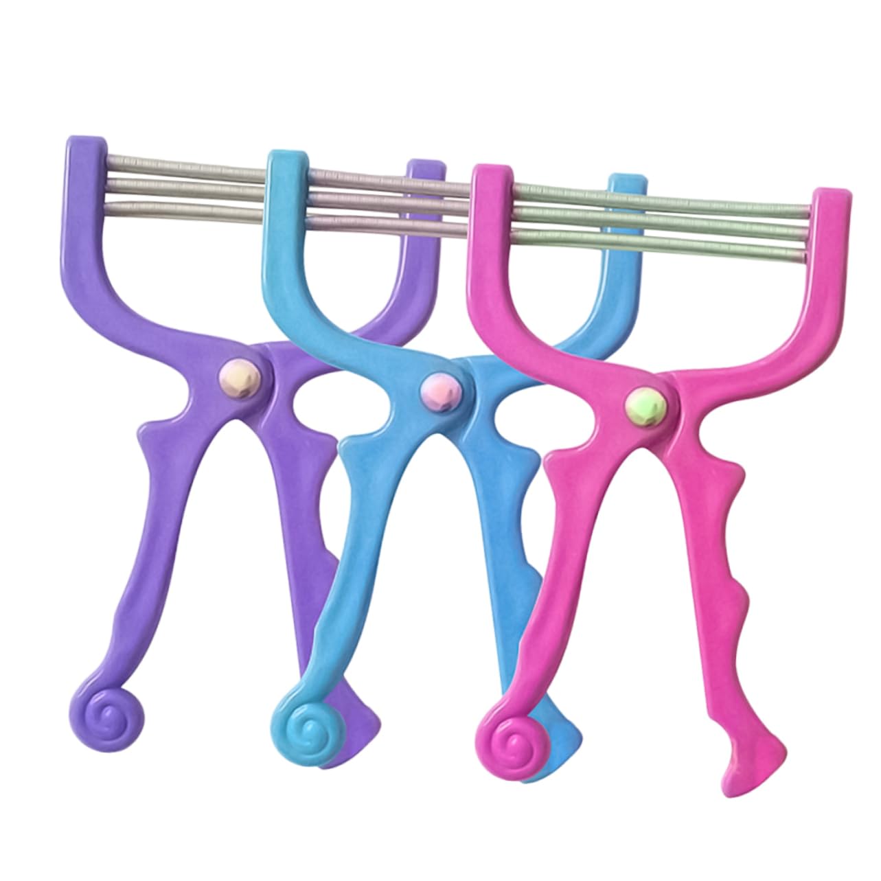 IWOWHERO 3Pcs Portable Facial Hair Epilators Painless Hair Remover Tool for Women Men for Upper Lip Chin and Cheeks Spring Design for Removal