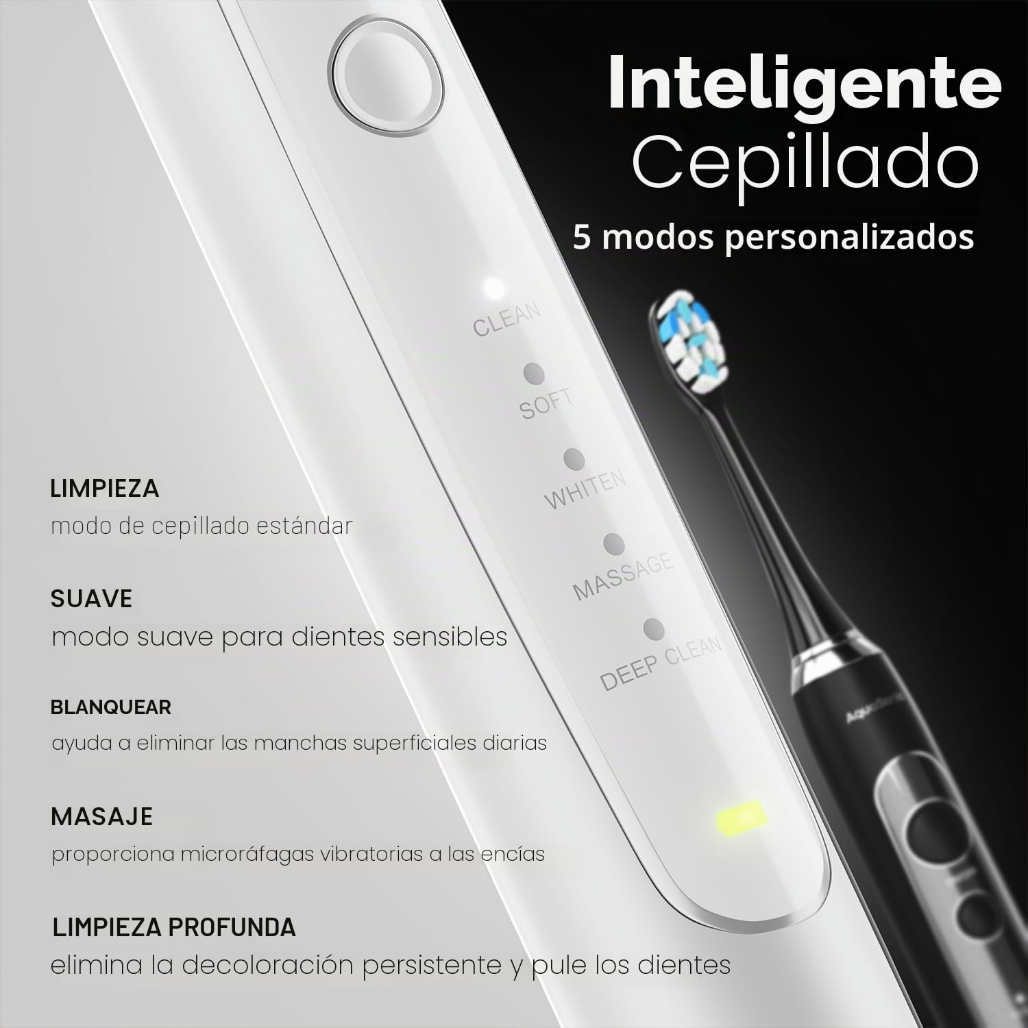 AquaSonic Duo PRO,Sanitización UV y base de carga inalámbrica,10 cabezales de cepillo ProFlex y 2 estuches de viaje