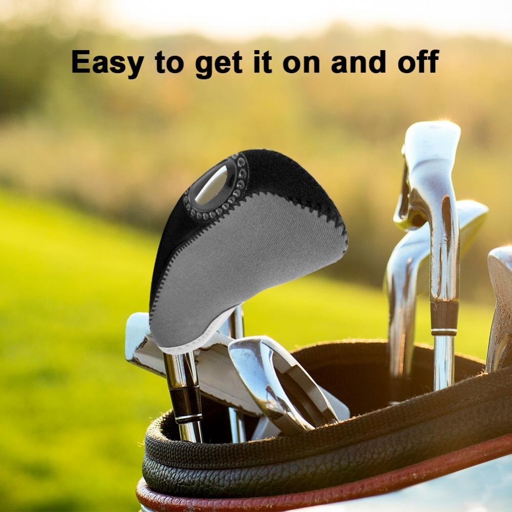 Fundas Protectoras de Golf de Neopreno Impermeables, Juego de 10, Negro Rojo Verde