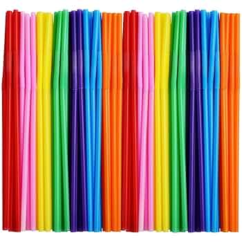 straw Artrylin Bendable Colorful Long Flexible Drinking Straws