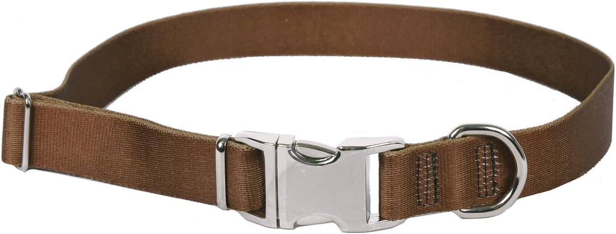 Yellow Dog Design Sterling Solid Salmon Collar, Medium 14" - 20" (1" Wide)