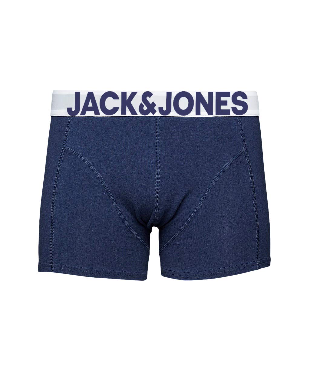 JACK & JONES 12204864 - Confezione di 5 mutande boxer da uomo, colore bianco, nero, blu e grigio, XXL