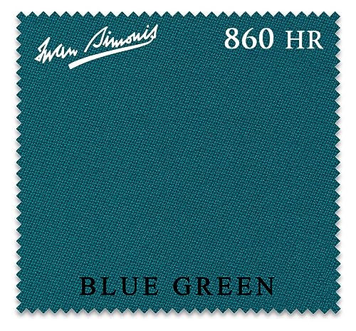 Iwan Simonis 860HR Pool Billiard Table Cloth - Authorized Dealer (Blue Green, 8 ft Oversized)