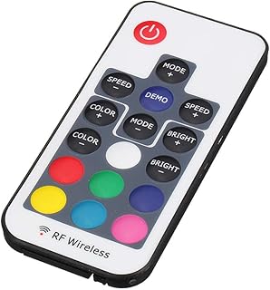 yaohuishanghang Easy to assemble F17 Key Controller Mini Wireless LED Colorful Lights Remote Control Switch with Light Bar Radio Frequency Controller for Smart Home 3pcs Convenient