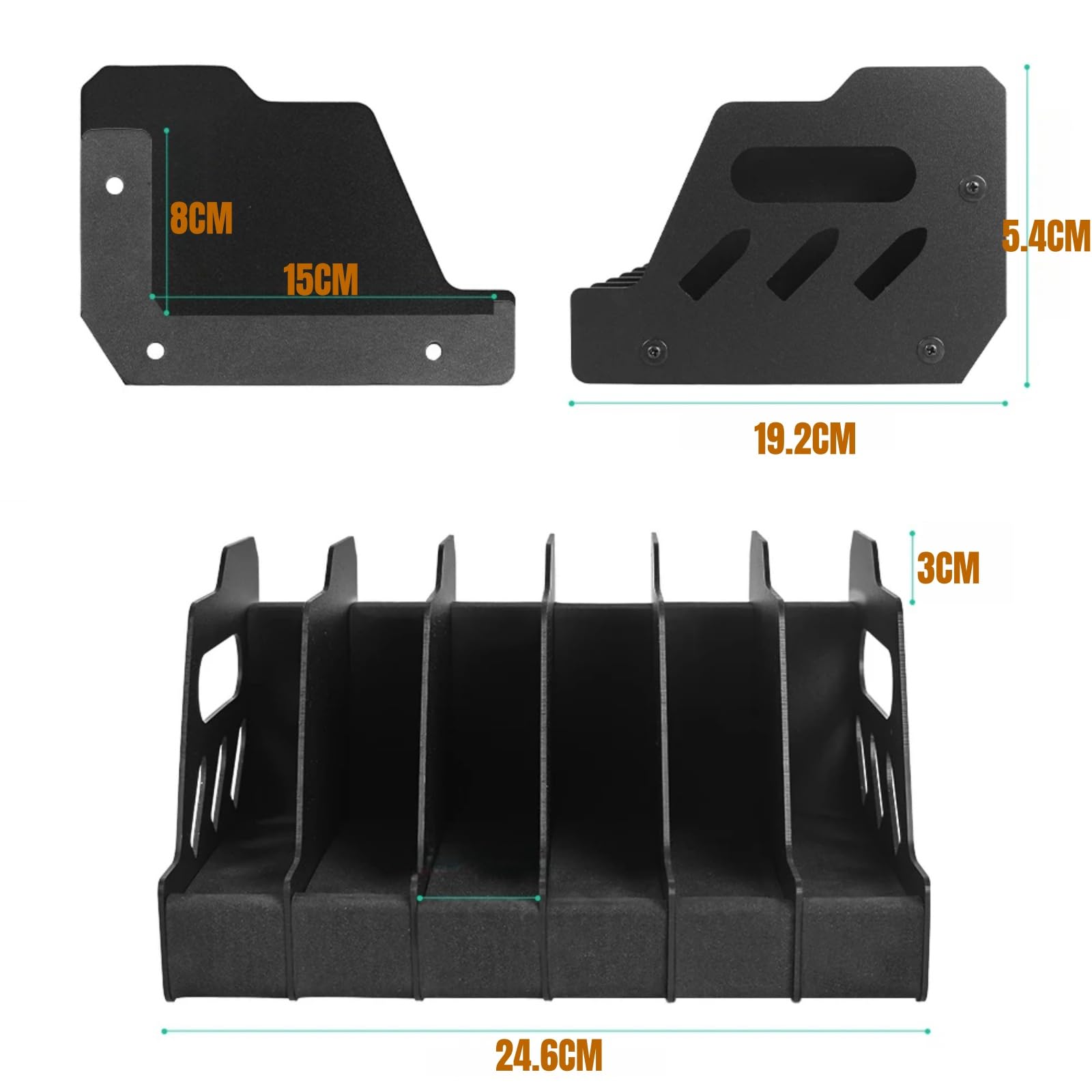 Supporto per Pistola in Schiuma Eva Morbida da 4/6/8 Slot per armadietto Porta-Pistola per riporre Armi da Fuoco, Revolver, Pistole e Altri Oggetti