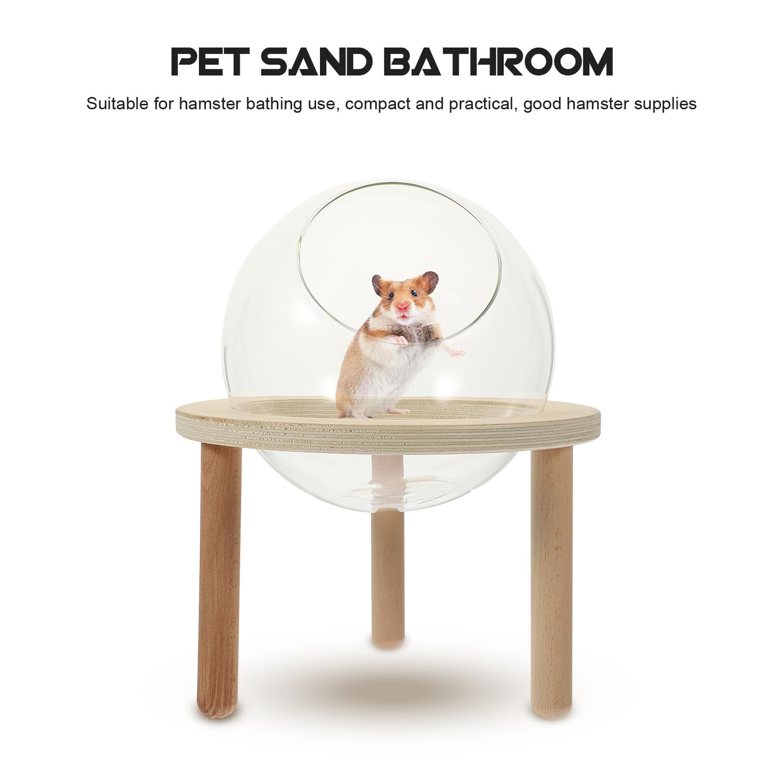 GARVALON Transparente Hamsterbadewanne mit Verschleißfestem Sandbad