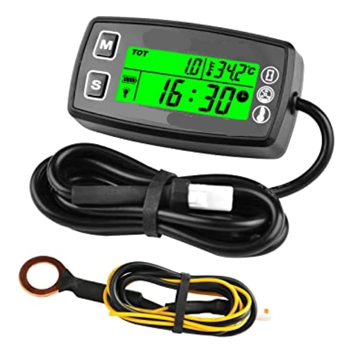 Moto tacómetro Digital Medidor Medidor Digital De Piezas Motocicleta, Indicador Motor, RPM, Temperatura, Retroiluminación, Pantalla, Velocidad, Odómetro, Panel Instrumentos, Accesorios