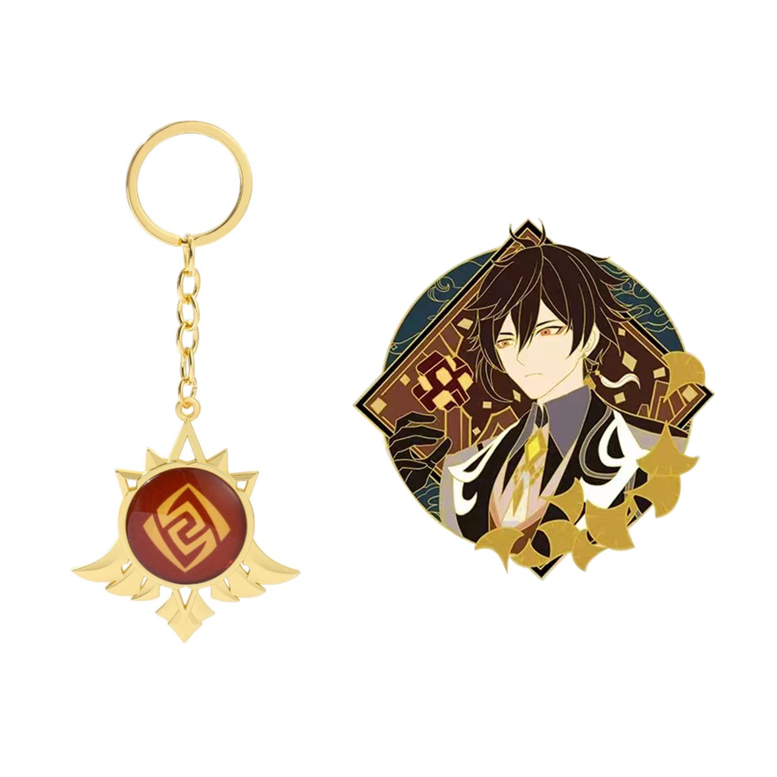 Genshin Cute Acrylic Keychain Figure,Game Impact Project Luminous Pendant Keyring Accessories Cosplay Key Chains Badge Set