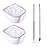Nail Soaking Bowl, 2PCS Soak Off Gel Polish Dip Powder Remover Manicure Bowl with Triangle Cuticle Peeler and Stainless Steel Cuticle Pusher Nail Art Tool (Pink)