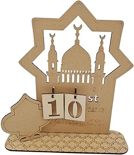 Ramadan Calendar Wooden Countdown 30 Days,DIY Advent Calendar Ramadan Easy to Assemble,Rustic Ramadan Advent Calendar 30 Days Islamic Ramadan Gifts